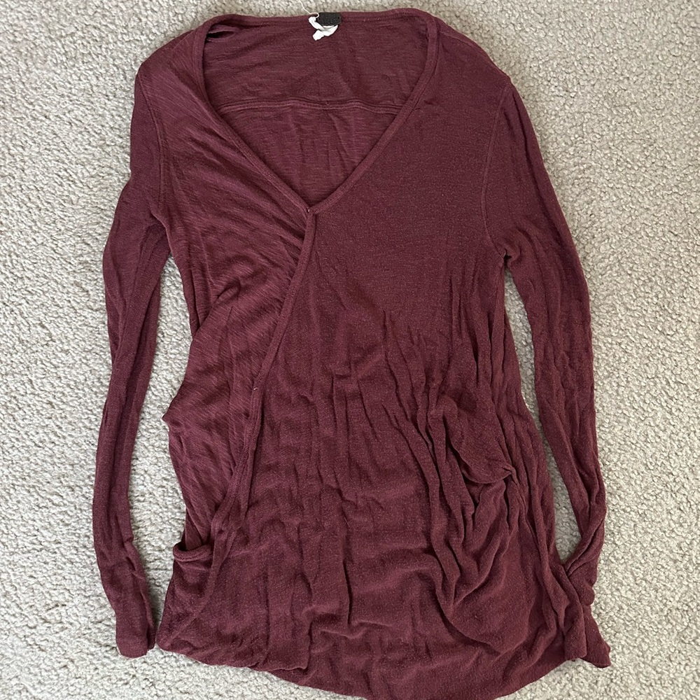 Maroon Free People Sweater